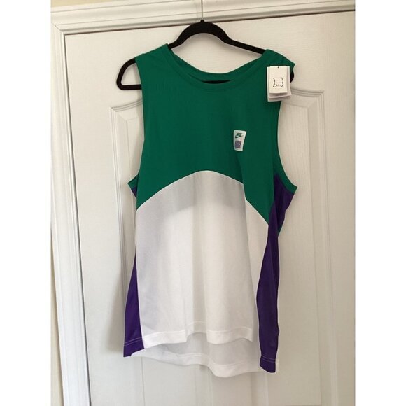 Nike Men’s Dunk Force Starting Five Jersey Size: Large Color: Malachite/White - Picture 3 of 12